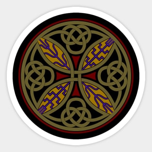 Book of Durrow Celtic Cross Sticker